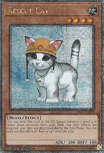Rescue Cat (V.9 - Quarter Century Secret Rare)