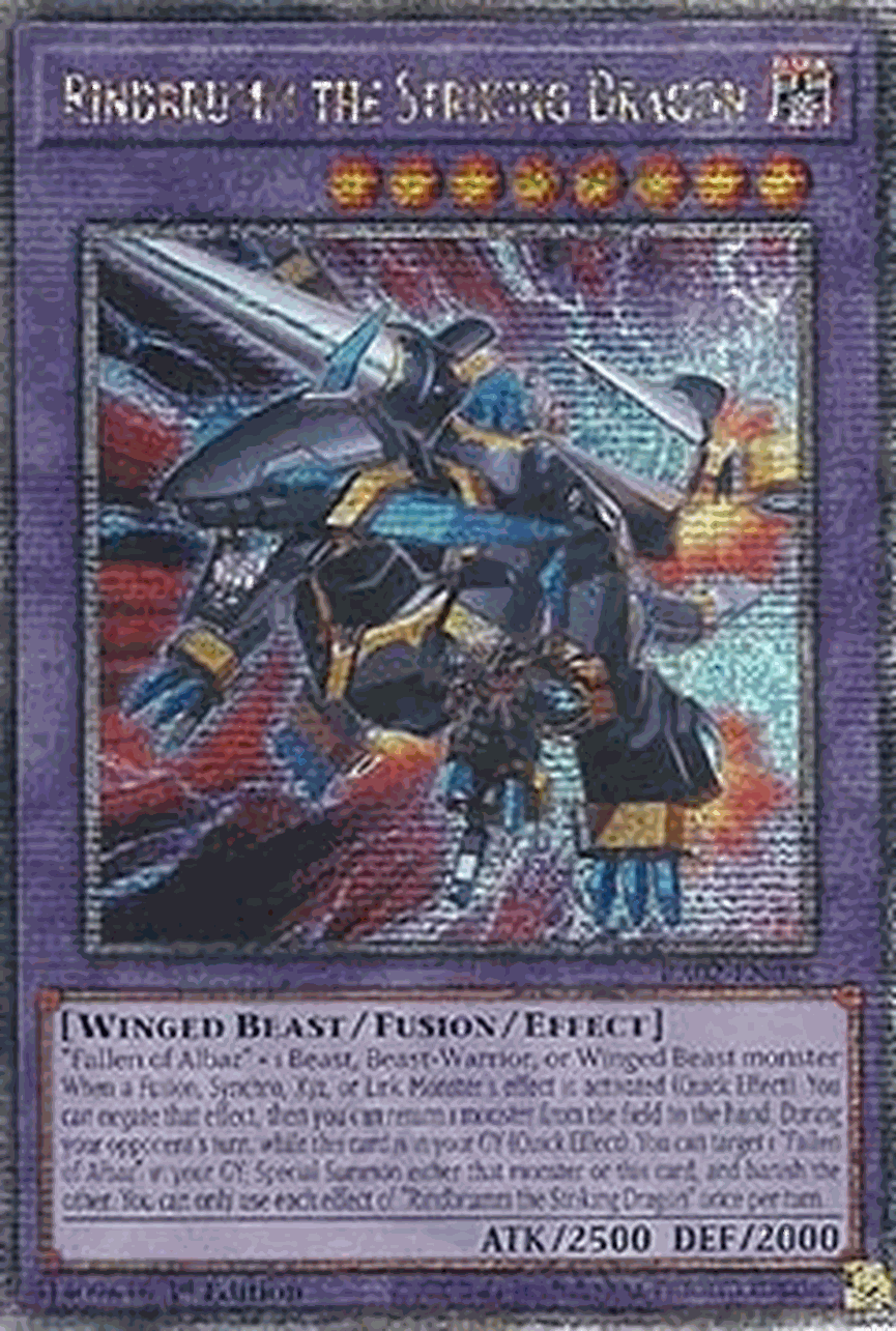 Rindbrumm the Striking Dragon (V.5 - Quarter Century Secret Rare)