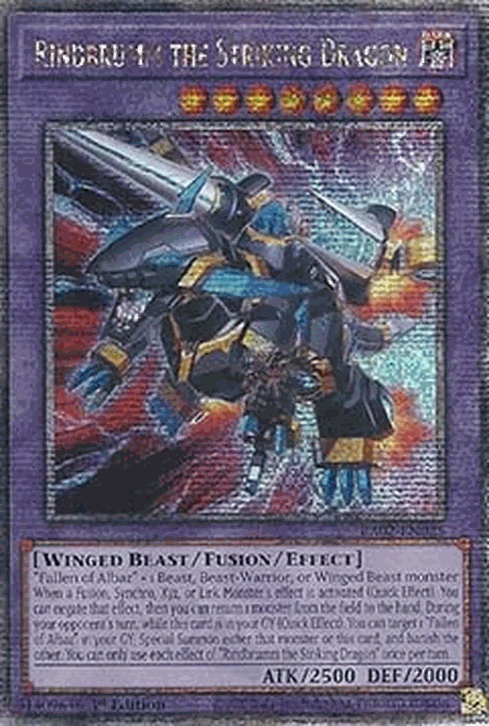Rindbrumm the Striking Dragon (V.5 - Quarter Century Secret Rare)