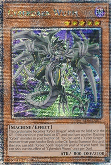 Cyberdark Wurm (V.2 - Quarter Century Secret Rare)