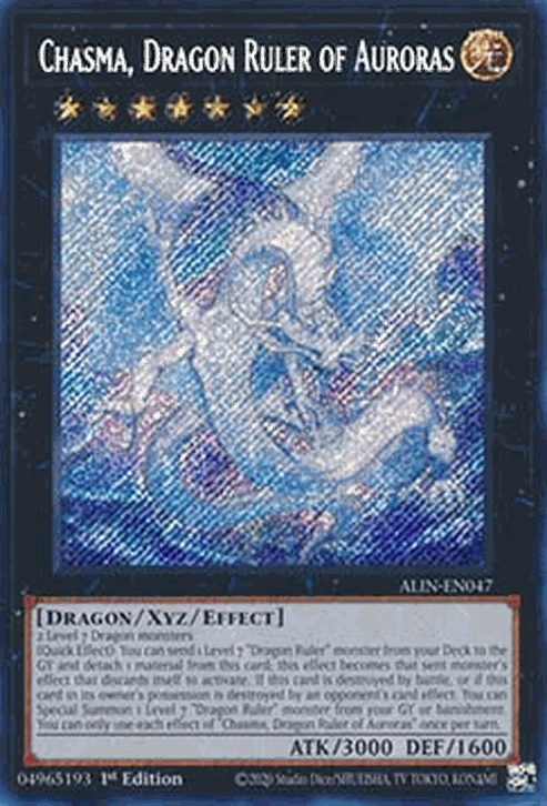 Chasma, Dragon Ruler of Auroras (V.1 - Secret Rare)