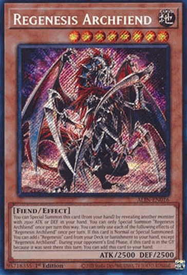 Regenesis Archfiend (V.1 - Secret Rare)