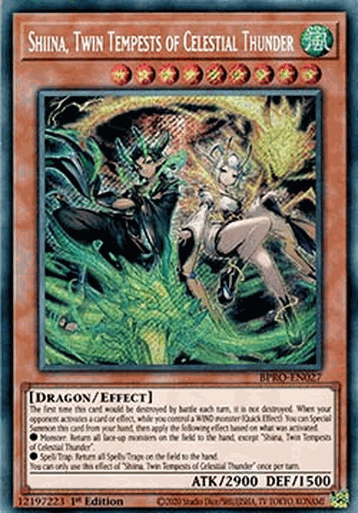 Shiina, Twin Tempests of Celestial Thunder (V.1 - Secret Rare)