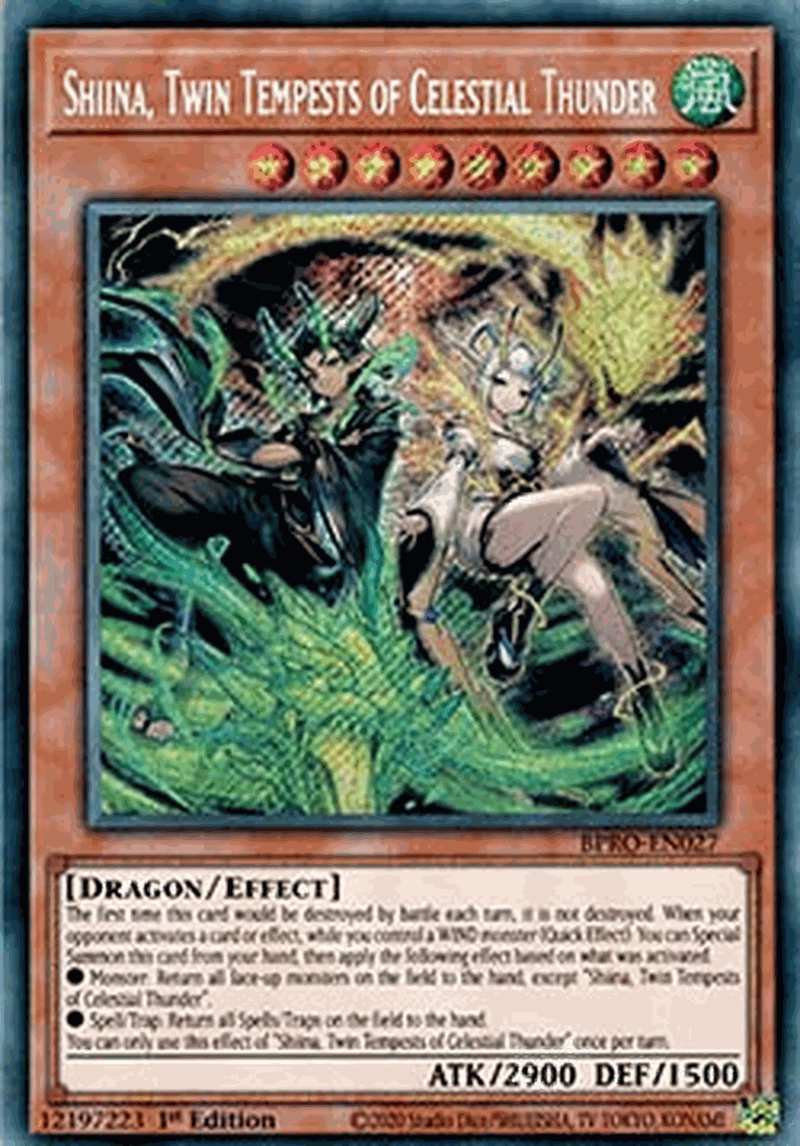 Shiina, Twin Tempests of Celestial Thunder (V.1 - Secret Rare)