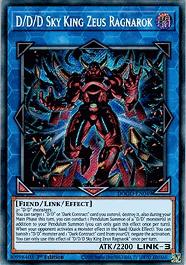 D/D/D Sky King Zeus Ragnarok (V.1 - Secret Rare)