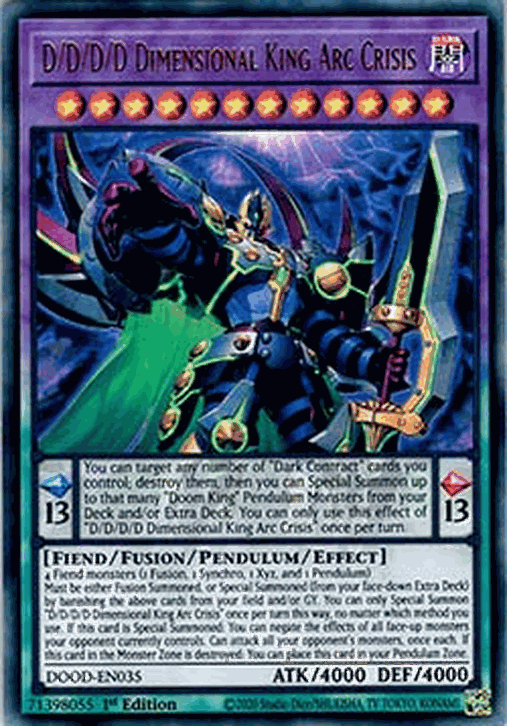 D/D/D/D Dimensional King Arc Crisis (V.1 - Ultra Rare)