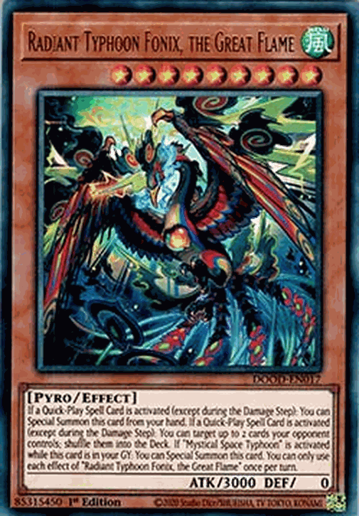 Radiant Typhoon Fonix, the Great Flame (V.1 - Ultra Rare)