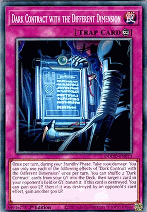 Dark Contract with the Different Dimension