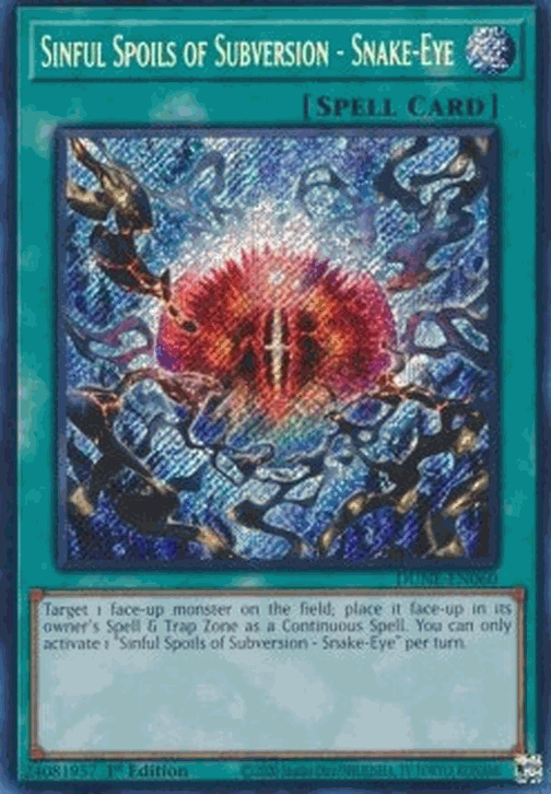 Sinful Spoils of Subversion - Snake-Eye (V.1 - Secret Rare)