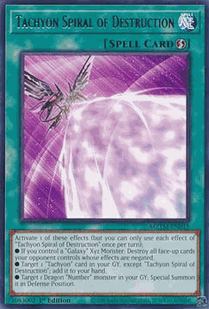 Tachyon Spiral of Destruction