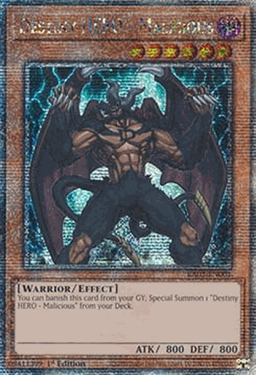Destiny HERO - Malicious (V.5 - Quarter Century Secret Rare)