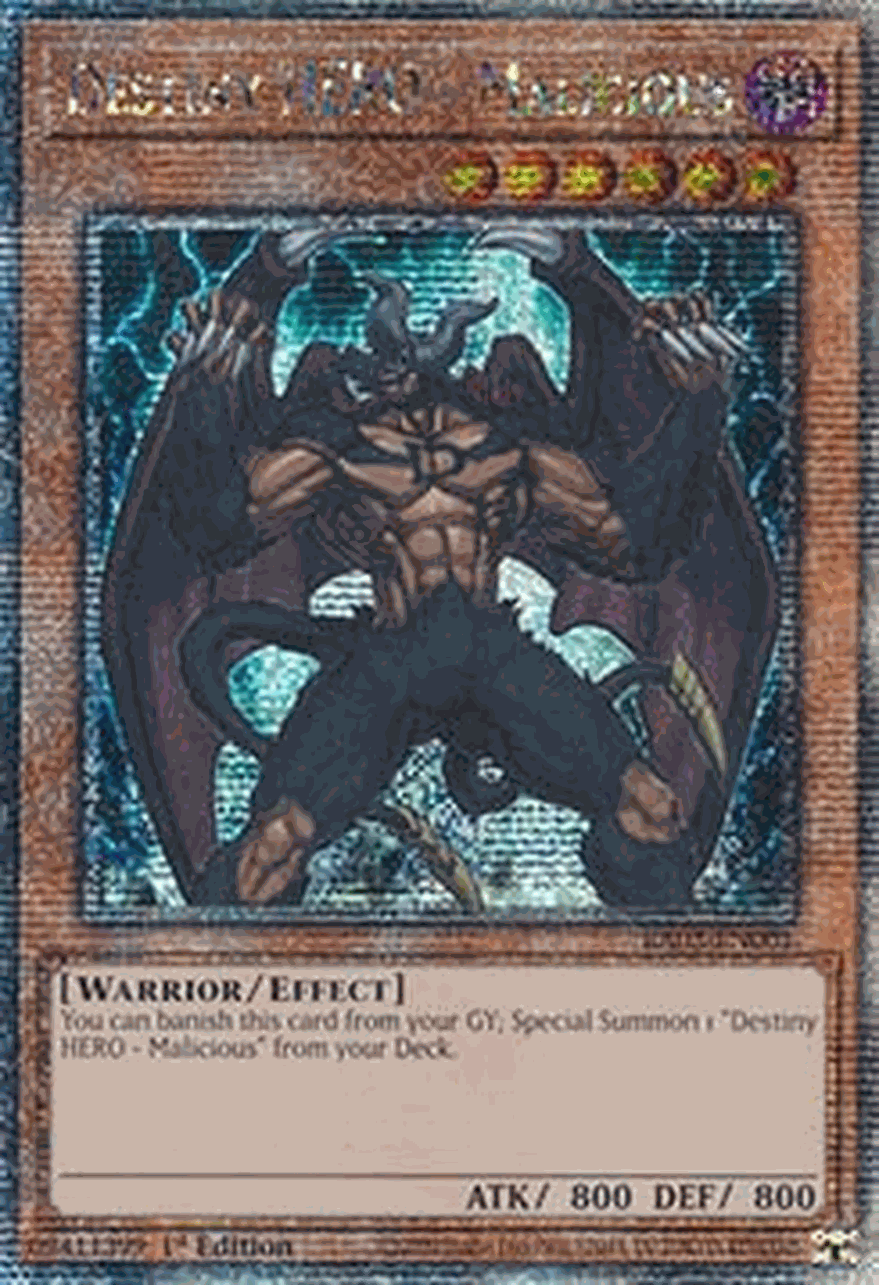 Destiny HERO - Malicious (V.5 - Quarter Century Secret Rare)