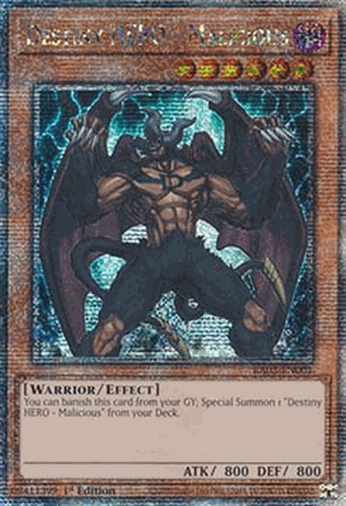Destiny HERO - Malicious (V.5 - Quarter Century Secret Rare)