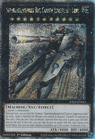 Superdreadnought Rail Cannon Juggernaut Liebe (V.5 - Quarter Century Secret Rare)