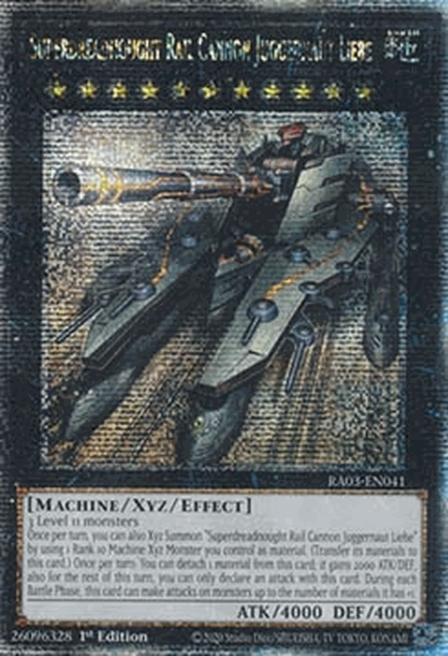 Superdreadnought Rail Cannon Juggernaut Liebe (V.5 - Quarter Century Secret Rare)
