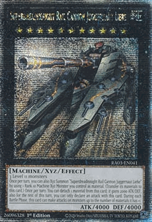 Superdreadnought Rail Cannon Juggernaut Liebe (V.5 - Quarter Century Secret Rare)