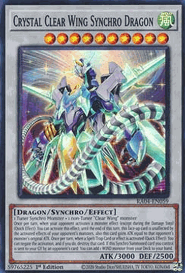 Crystal Clear Wing Synchro Dragon (V.1 - Super Rare)