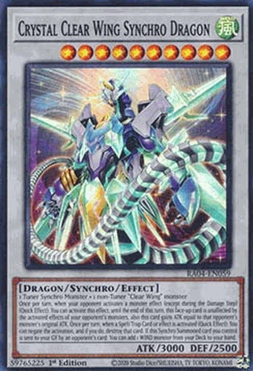 Crystal Clear Wing Synchro Dragon (V.1 - Super Rare)