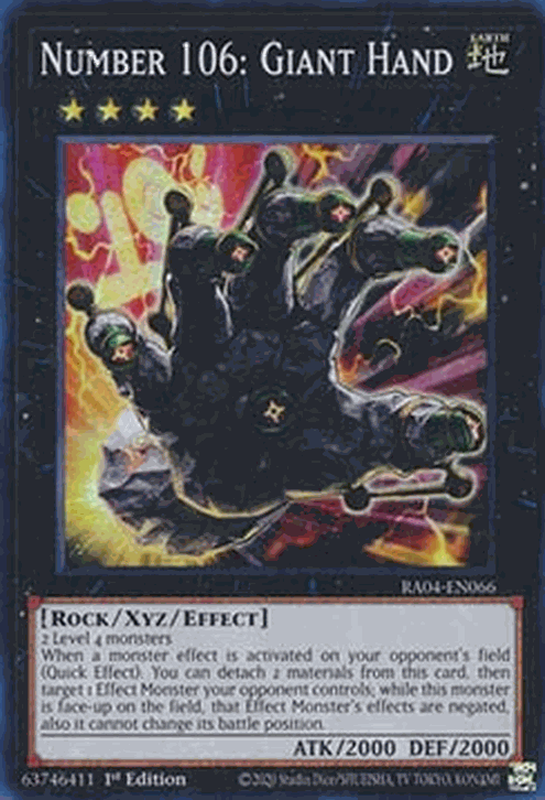 Number 106: Giant Hand (V.1 - Super Rare)