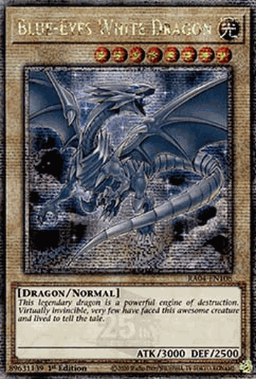 Blue-Eyes White Dragon (V.5 - Quarter Century Secret Rare)
