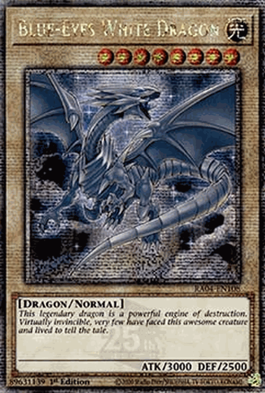 Blue-Eyes White Dragon (V.5 - Quarter Century Secret Rare)