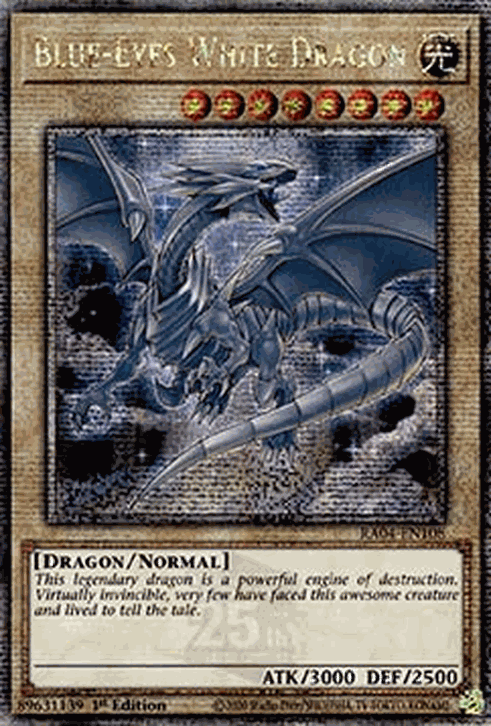 Blue-Eyes White Dragon (V.5 - Quarter Century Secret Rare)