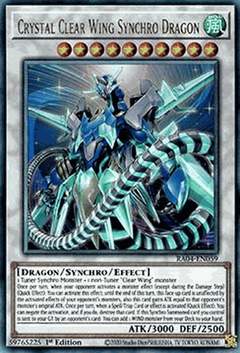 Crystal Clear Wing Synchro Dragon (V.7 - Ultimate Rare)
