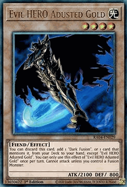 Evil HERO Adusted Gold (V.7 - Ultimate Rare)
