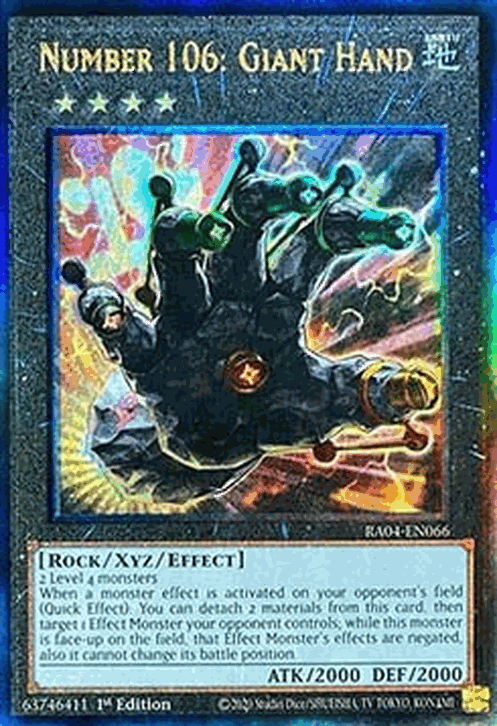 Number 106: Giant Hand (V.7 - Ultimate Rare)