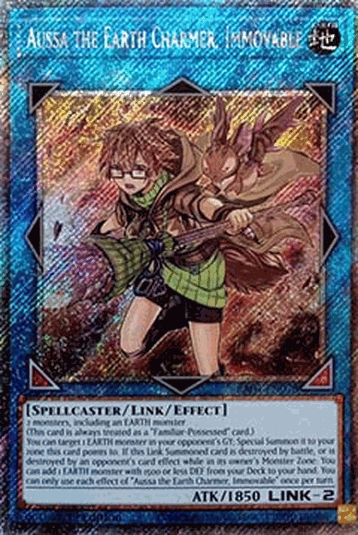 Aussa the Earth Charmer, Immovable (V.4 - Platinum Secret Rare)