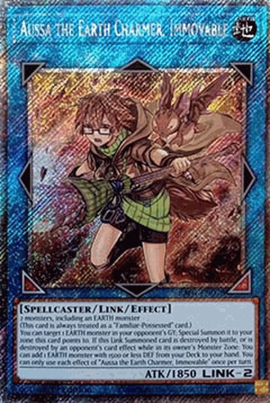 Aussa the Earth Charmer, Immovable (V.4 - Platinum Secret Rare)