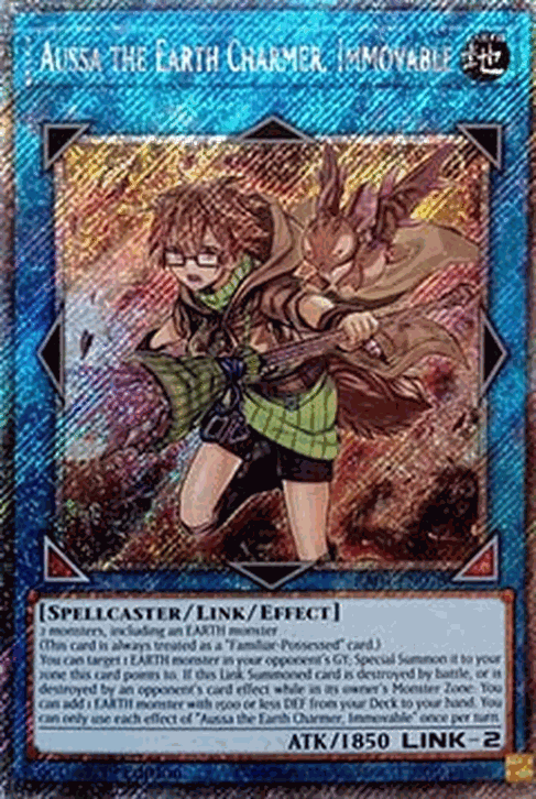 Aussa the Earth Charmer, Immovable (V.4 - Platinum Secret Rare)