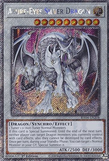 Azure-Eyes Silver Dragon (V.1 - Platinum Secret Rare)