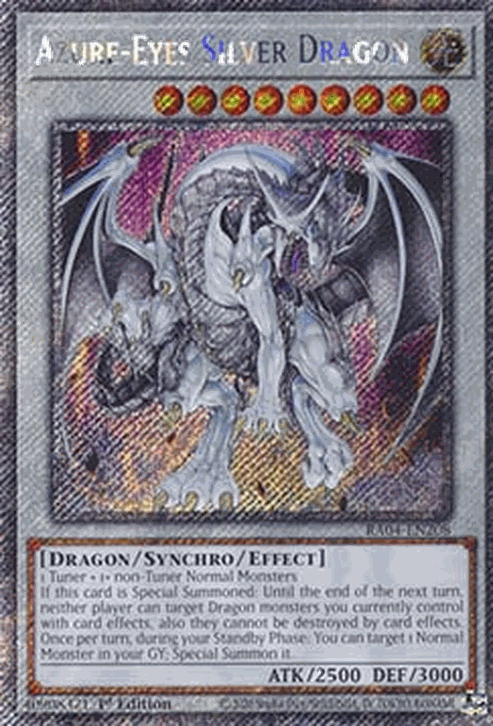 Azure-Eyes Silver Dragon (V.1 - Platinum Secret Rare)