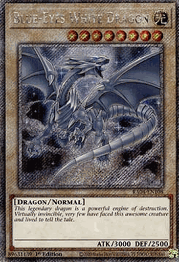Blue-Eyes White Dragon (V.3 - Platinum Secret Rare)