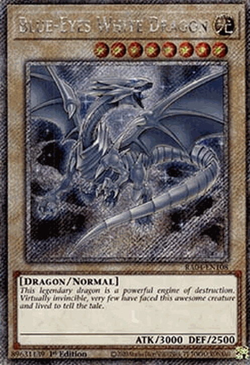 Blue-Eyes White Dragon (V.3 - Platinum Secret Rare)
