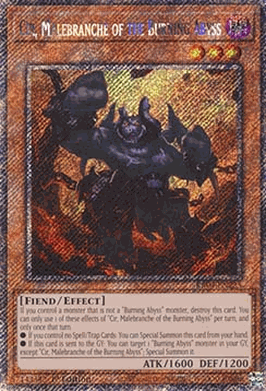 Cir, Malebranche of the Burning Abyss (V.1 - Platinum Secret Rare)
