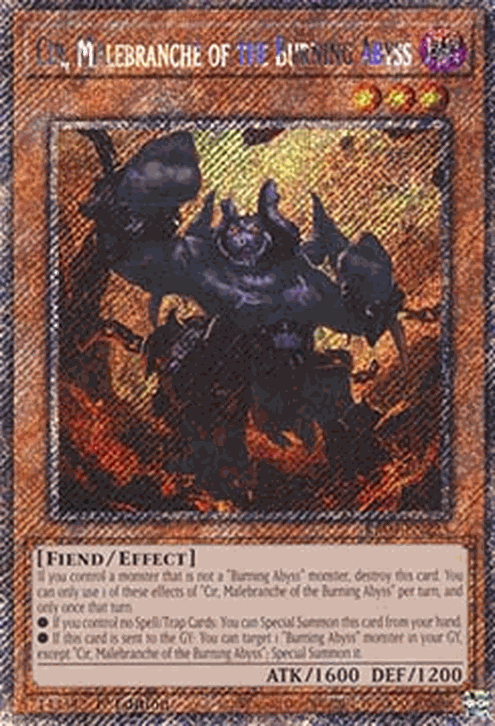 Cir, Malebranche of the Burning Abyss (V.1 - Platinum Secret Rare)