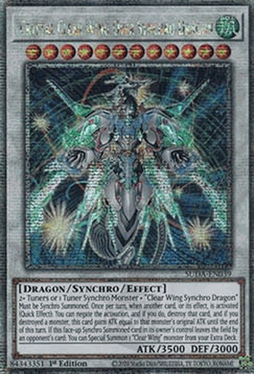Crystal Clear Wing Over Synchro Dragon (V.2 - Quarter Century Secret Rare)