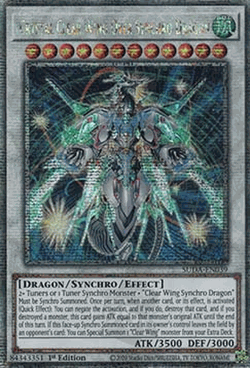 Crystal Clear Wing Over Synchro Dragon (V.2 - Quarter Century Secret Rare)