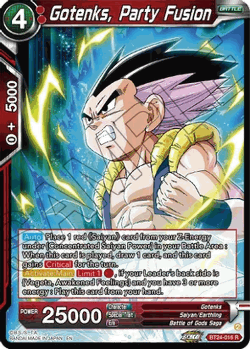 Gotenks, Party Fusion (V.1 - Rare)