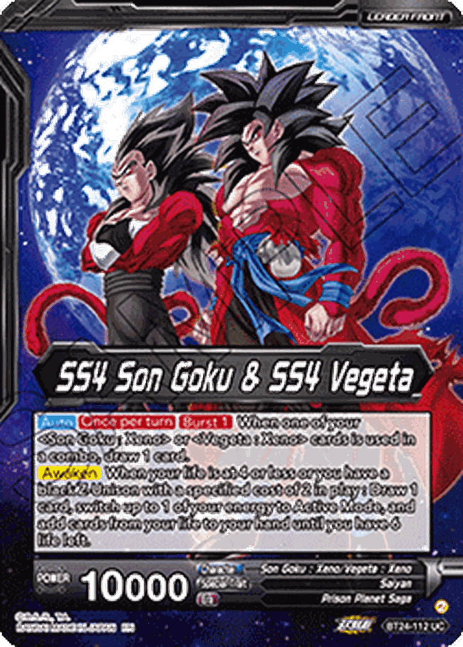 SS4 Son Goku & SS4 Vegeta // SS4 Vegito, Sparking Potara Warrior (V.2 - Alternate Art)