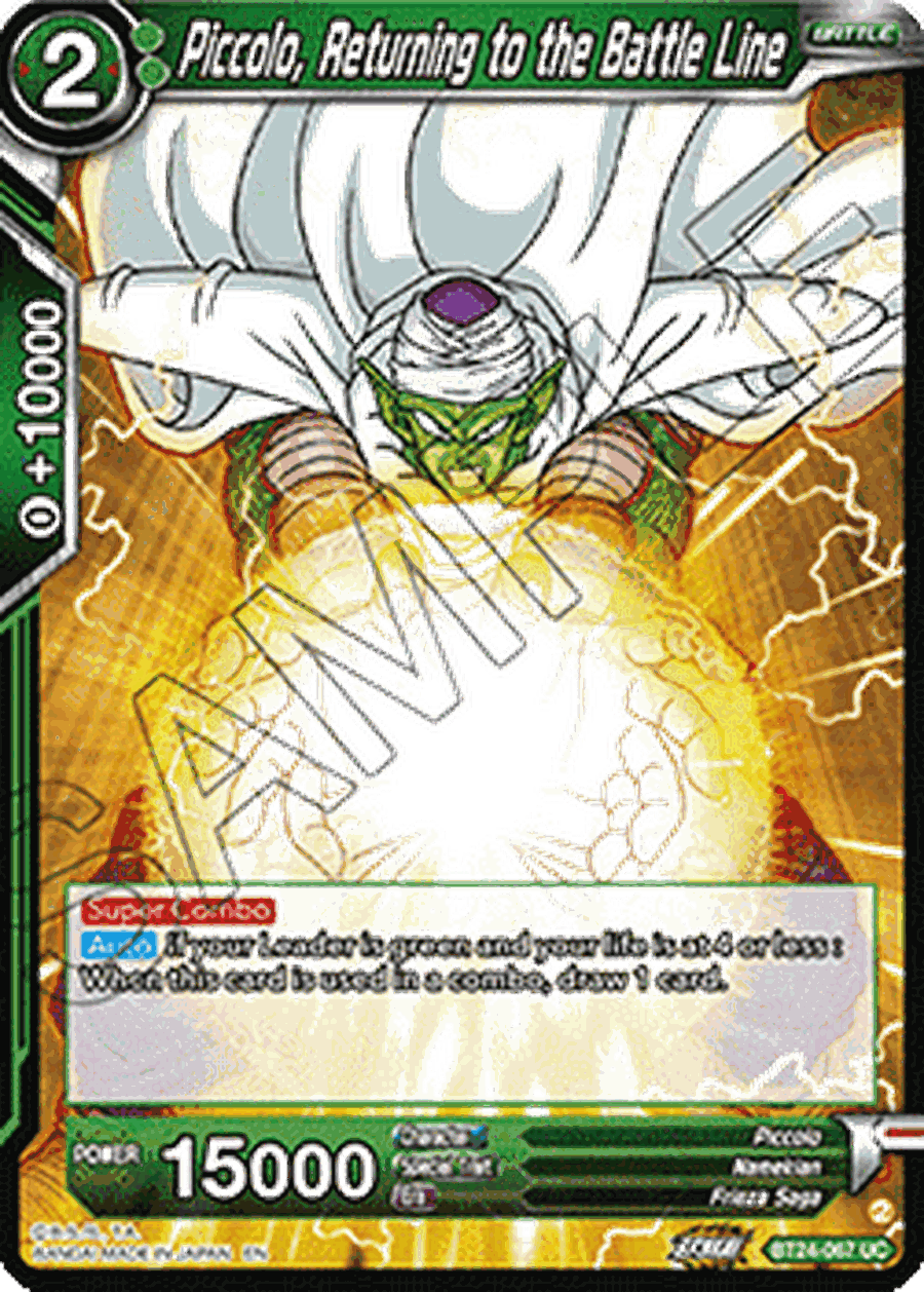 Piccolo, Returning to the Battle Line