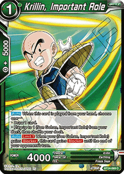 Krillin, Important Role