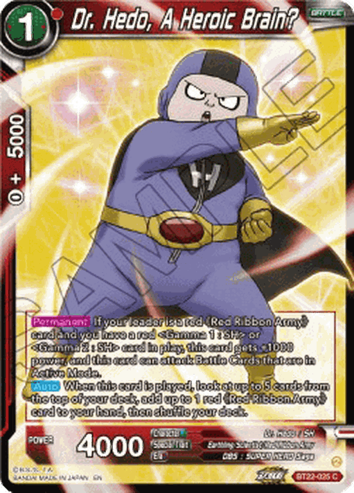 Dr. Hedo, A Heroic Brain?