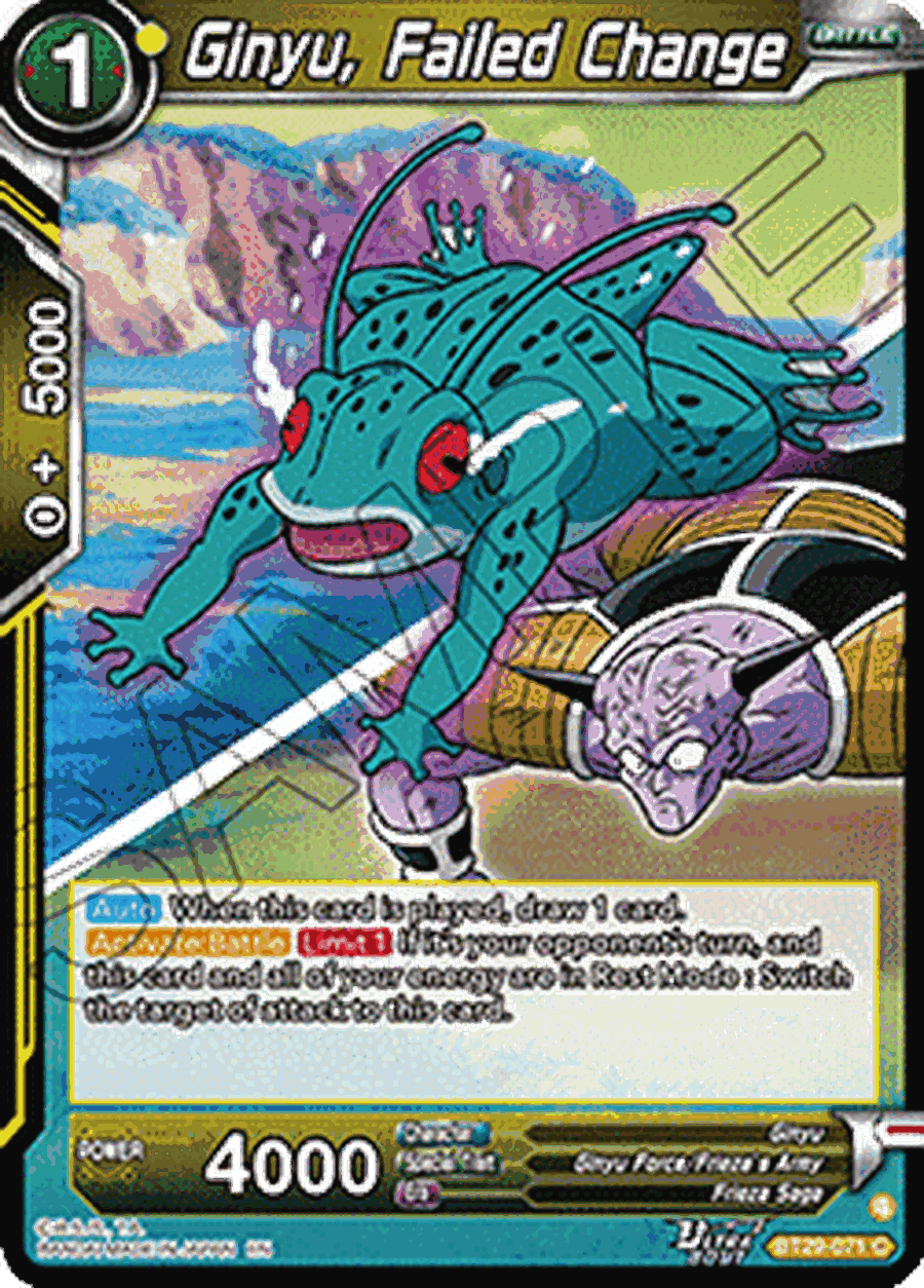 Ginyu, Failed Change