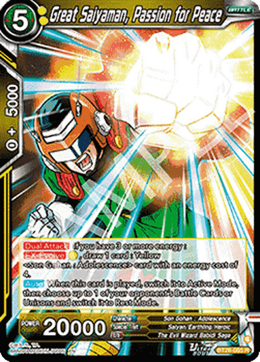Great Saiyaman, Passion for Peace