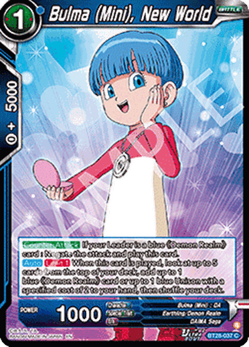 Bulma (Mini), New World