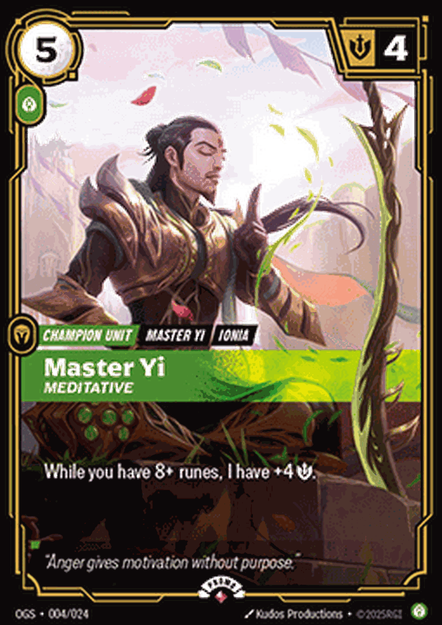 Master Yi, Meditative