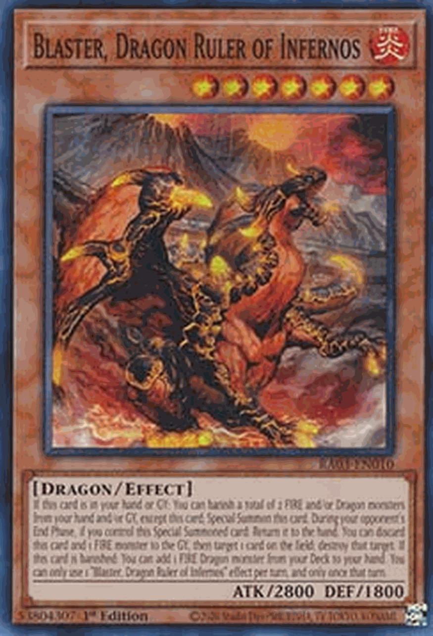 Blaster, Dragon Ruler of Infernos (V.1 - Super Rare)